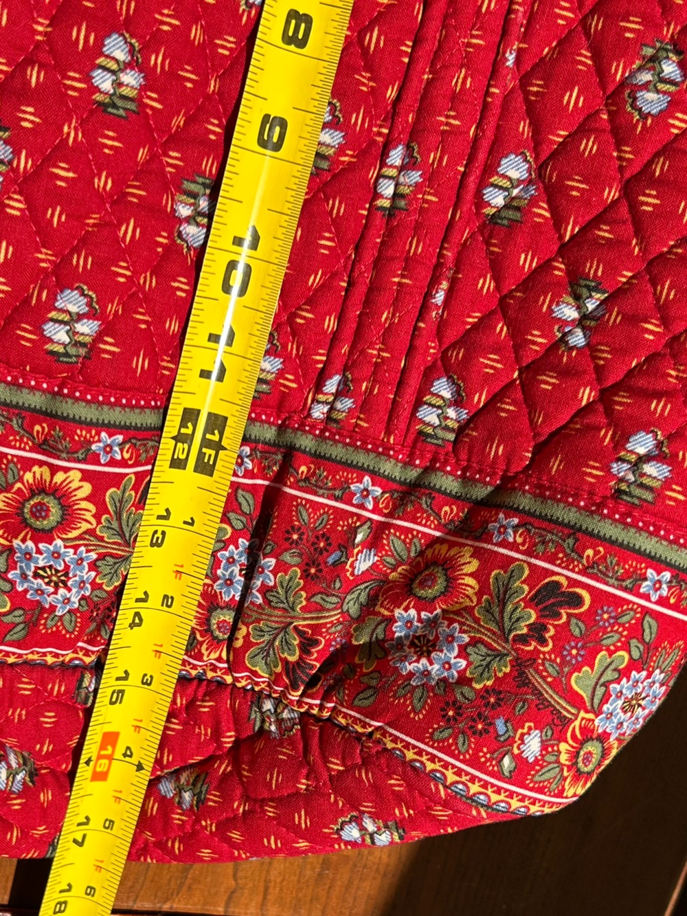 Vera Bradley Lg Quilted Floral Red Tote Bag. Bonus! W/ Matching Pouch-exc shape! - Picture 9 of 15